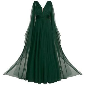 Angelika Jozefczyk 'Terracotta' Green Tulle Evening Gown Size 2 - NWT